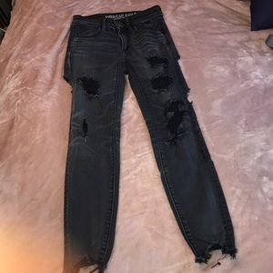 Black American Eagle Ripped Jeans
